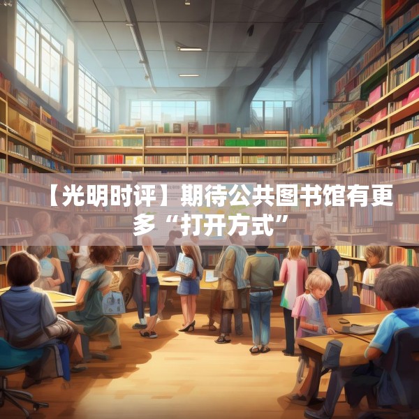 【光明时评】期待公共图书馆有更多“打开方式”