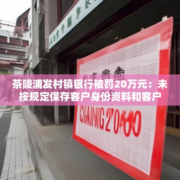 茶陵浦发村镇银行被罚20万元：未按规定保存客户身份资料和客户交易记录