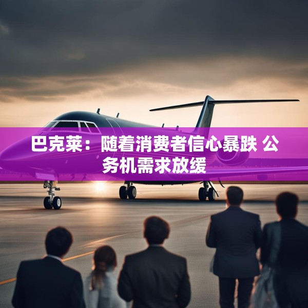 巴克莱：随着消费者信心暴跌 公务机需求放缓
