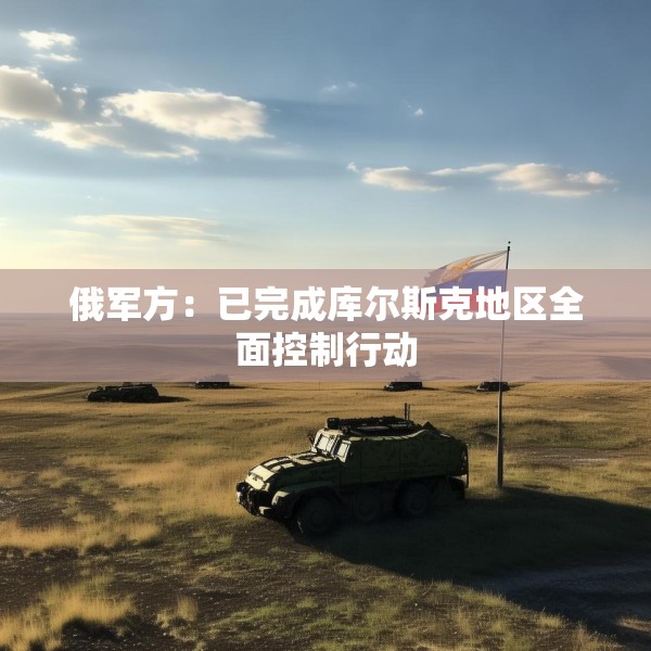 俄军方：已完成库尔斯克地区全面控制行动
