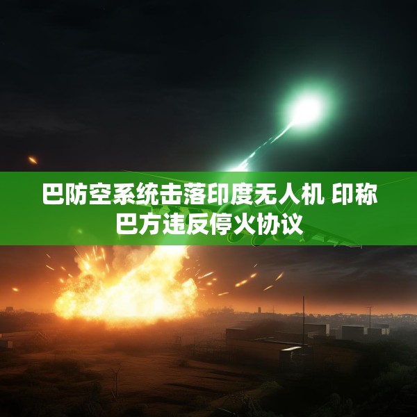 巴防空系统击落印度无人机 印称巴方违反停火协议