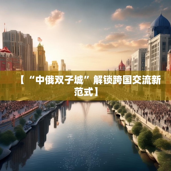 【“中俄双子城”解锁跨国交流新范式】