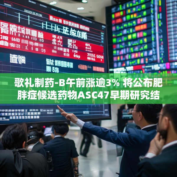 歌礼制药-B午前涨逾3% 将公布肥胖症候选药物ASC47早期研究结果
