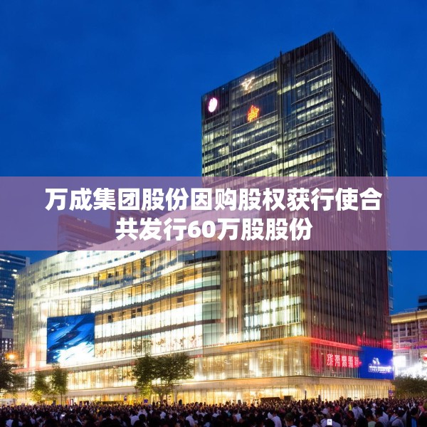 万成集团股份因购股权获行使合共发行60万股股份