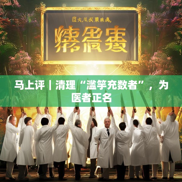 马上评｜清理“滥竽充数者”，为医者正名