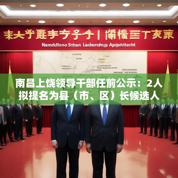 南昌上饶领导干部任前公示：2人拟提名为县（市、区）长候选人