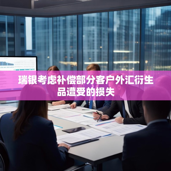 瑞银考虑补偿部分客户外汇衍生品遭受的损失