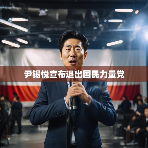 尹锡悦宣布退出国民力量党