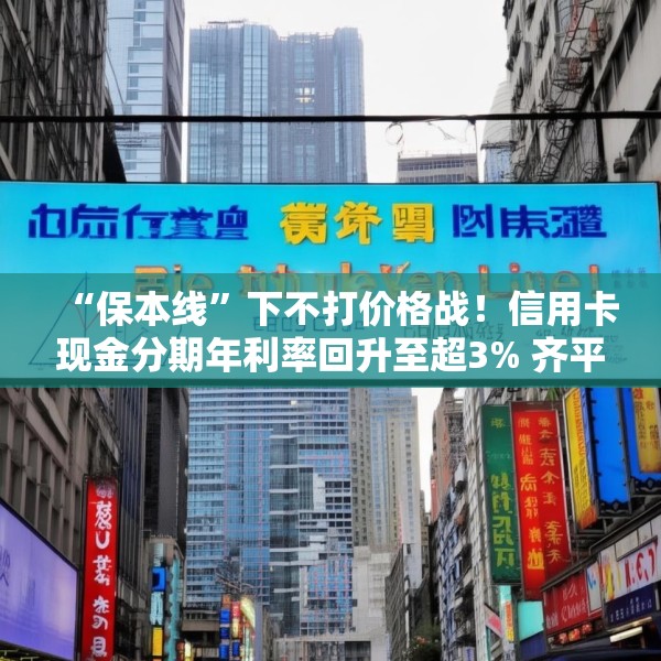 “保本线”下不打价格战！信用卡现金分期年利率回升至超3% 齐平消费贷限价