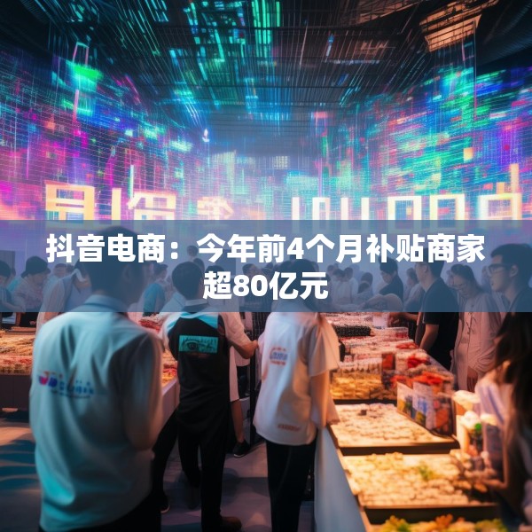 抖音电商：今年前4个月补贴商家超80亿元