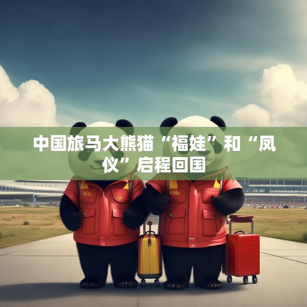 中国旅马大熊猫“福娃”和“凤仪”启程回国