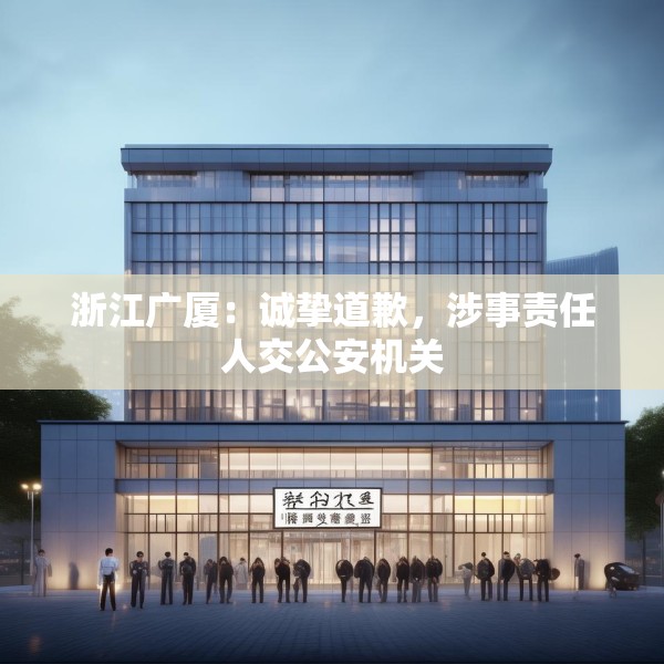 浙江广厦：诚挚道歉，涉事责任人交公安机关