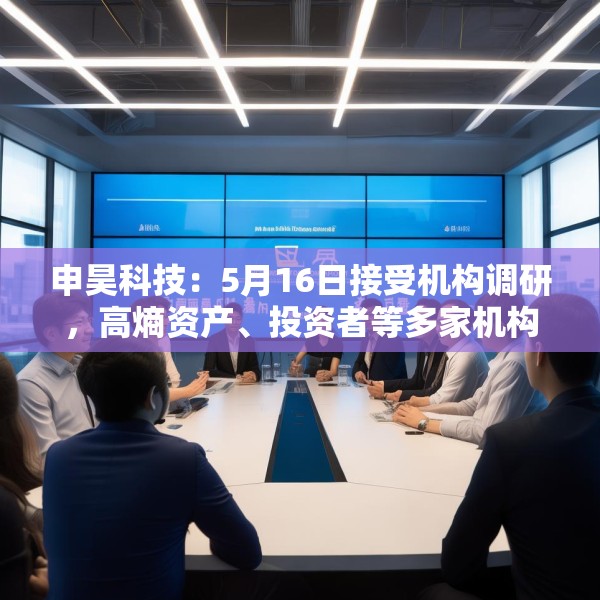 申昊科技：5月16日接受机构调研，高熵资产、投资者等多家机构参与