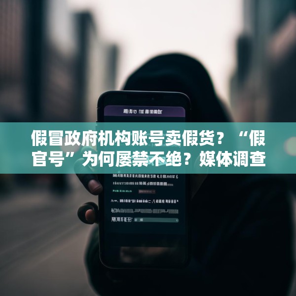 假冒政府机构账号卖假货？“假官号”为何屡禁不绝？媒体调查
