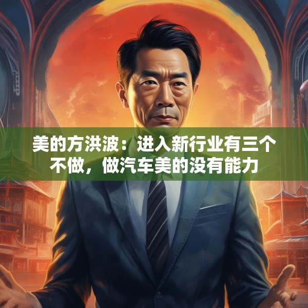 美的方洪波：进入新行业有三个不做，做汽车美的没有能力