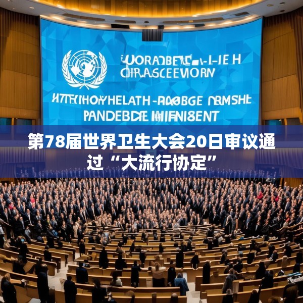 第78届世界卫生大会20日审议通过“大流行协定”