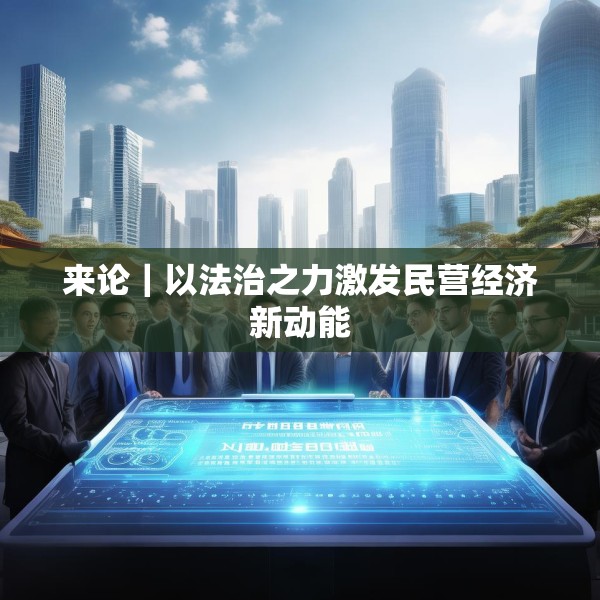 来论｜以法治之力激发民营经济新动能