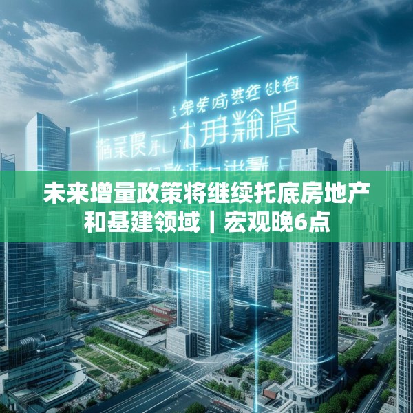 未来增量政策将继续托底房地产和基建领域｜宏观晚6点
