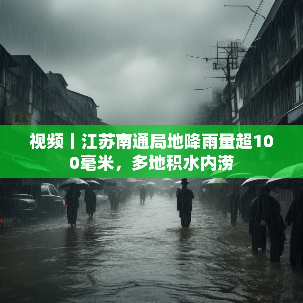 视频丨江苏南通局地降雨量超100毫米，多地积水内涝