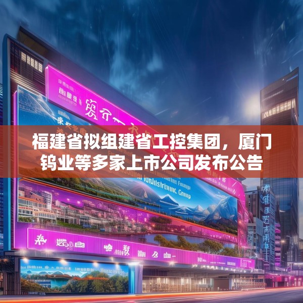 福建省拟组建省工控集团，厦门钨业等多家上市公司发布公告