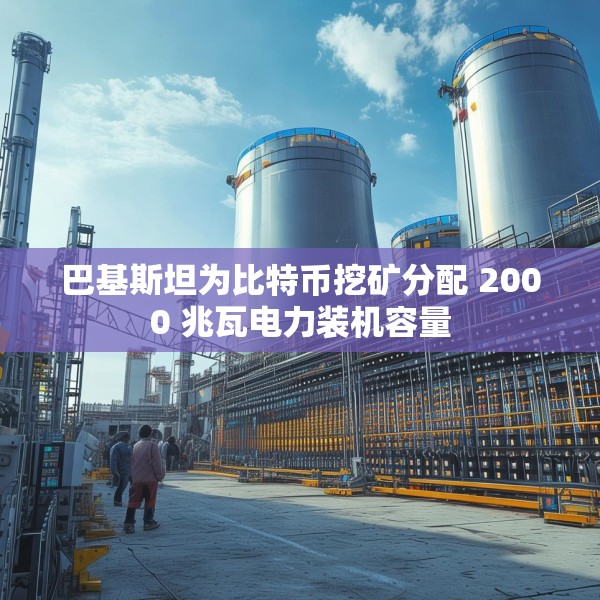巴基斯坦为比特币挖矿分配 2000 兆瓦电力装机容量