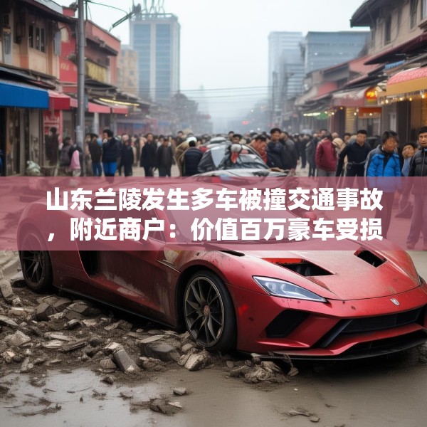 山东兰陵发生多车被撞交通事故，附近商户：价值百万豪车受损