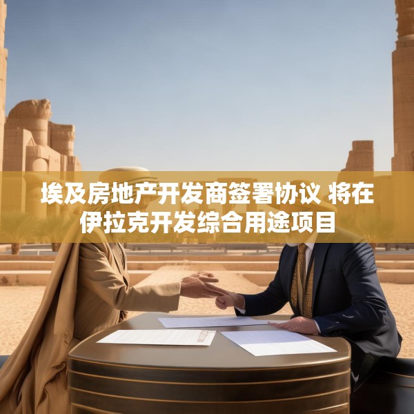 埃及房地产开发商签署协议 将在伊拉克开发综合用途项目