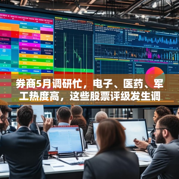 券商5月调研忙，电子、医药、军工热度高，这些股票评级发生调整
