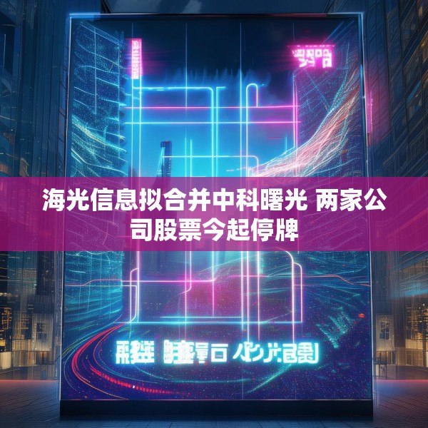 海光信息拟合并中科曙光 两家公司股票今起停牌