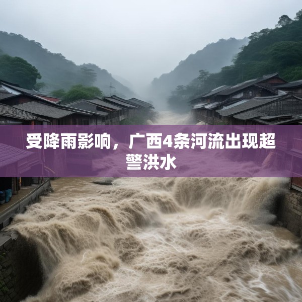 受降雨影响，广西4条河流出现超警洪水