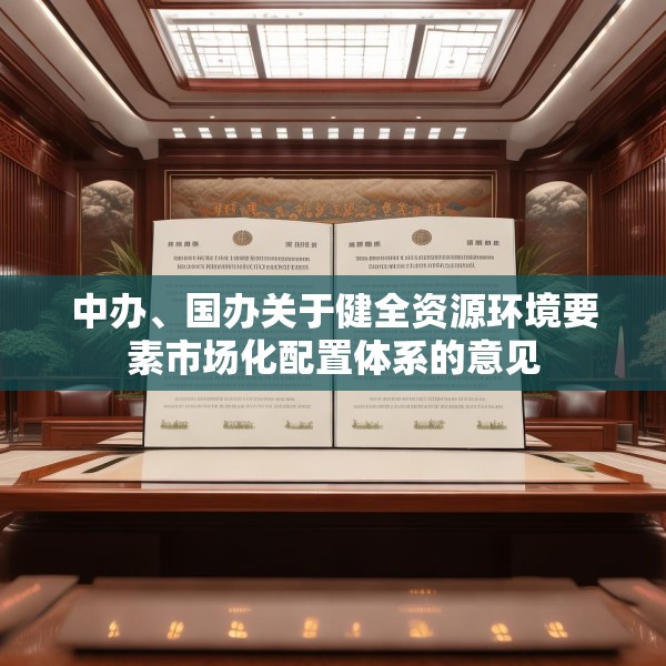 中办、国办关于健全资源环境要素市场化配置体系的意见