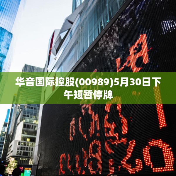 华音国际控股(00989)5月30日下午短暂停牌