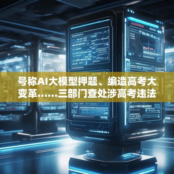 号称AI大模型押题、编造高考大变革……三部门查处涉高考违法有害信息