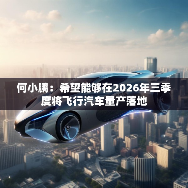 何小鹏：希望能够在2026年三季度将飞行汽车量产落地