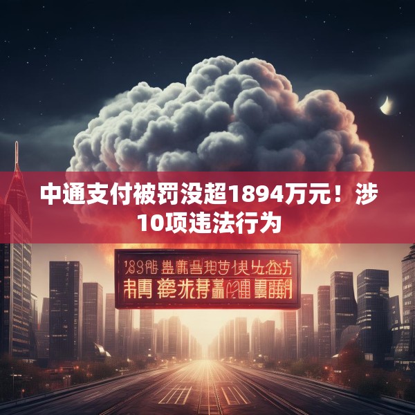 中通支付被罚没超1894万元！涉10项违法行为