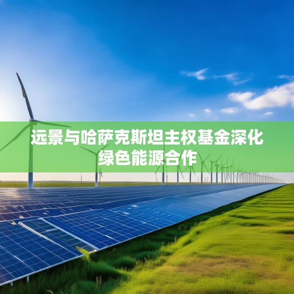 远景与哈萨克斯坦主权基金深化绿色能源合作