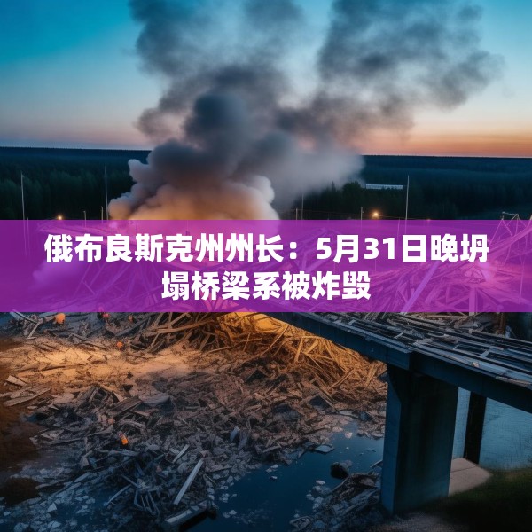 俄布良斯克州州长：5月31日晚坍塌桥梁系被炸毁