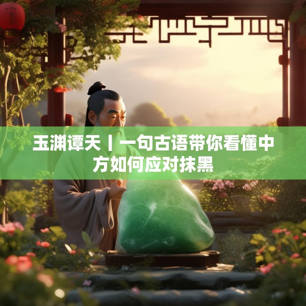 玉渊谭天丨一句古语带你看懂中方如何应对抹黑