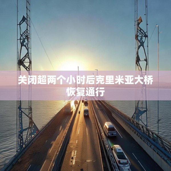 关闭超两个小时后克里米亚大桥恢复通行
