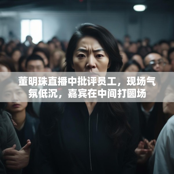 董明珠直播中批评员工，现场气氛低沉，嘉宾在中间打圆场