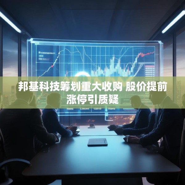 邦基科技筹划重大收购 股价提前涨停引质疑
