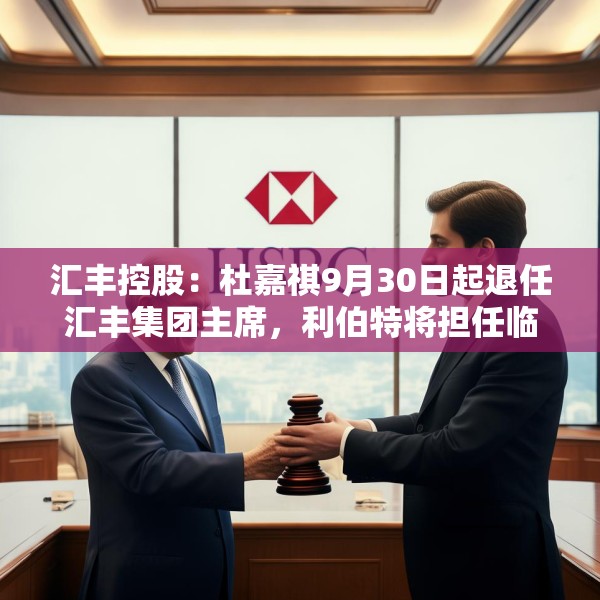 汇丰控股：杜嘉祺9月30日起退任汇丰集团主席，利伯特将担任临时主席