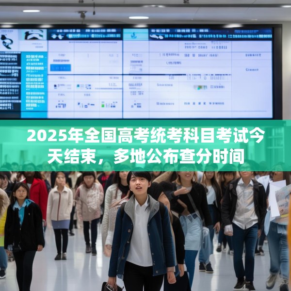2025年全国高考统考科目考试今天结束，多地公布查分时间