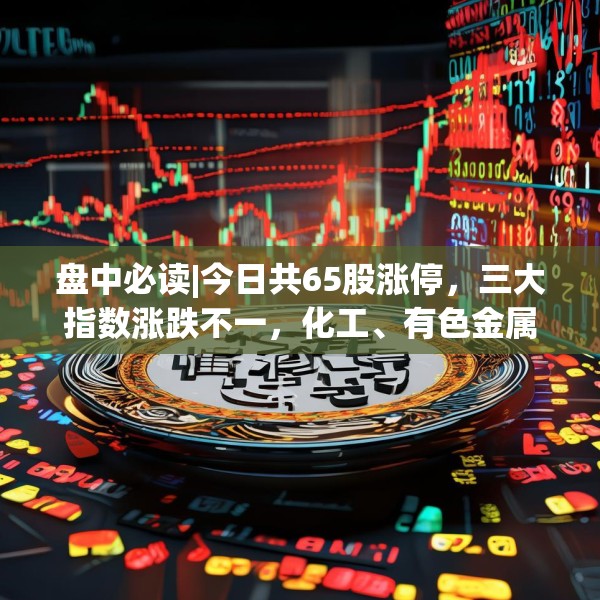 盘中必读|今日共65股涨停，三大指数涨跌不一，化工、有色金属概念逆势活跃