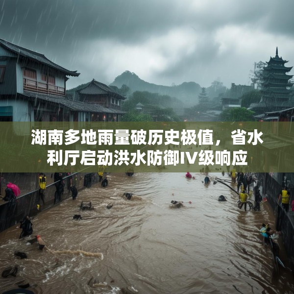 湖南多地雨量破历史极值，省水利厅启动洪水防御IV级响应