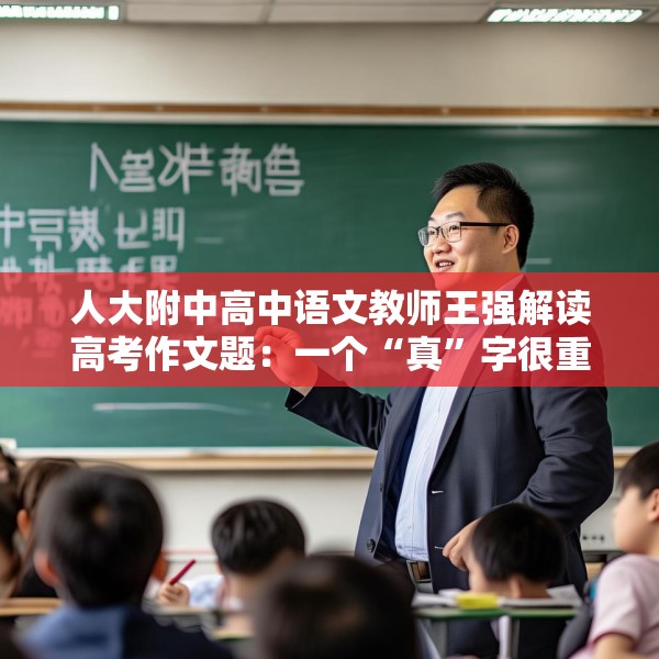 人大附中高中语文教师王强解读高考作文题：一个“真”字很重要
