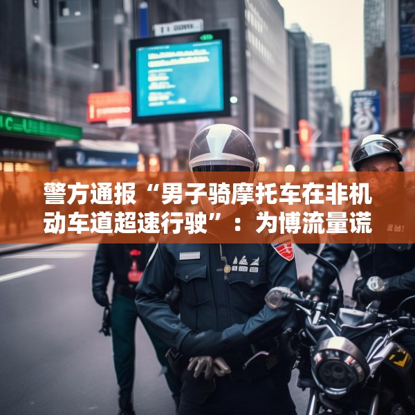 警方通报“男子骑摩托车在非机动车道超速行驶”：为博流量谎称赶考，将处罚