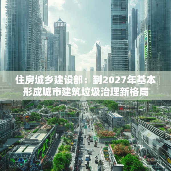 住房城乡建设部：到2027年基本形成城市建筑垃圾治理新格局