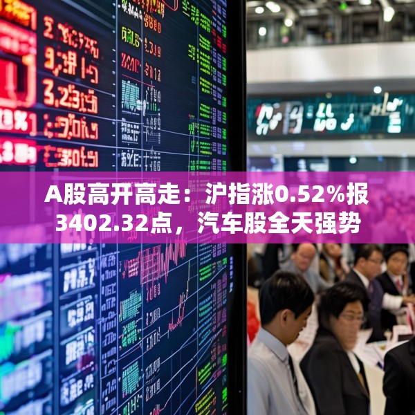 A股高开高走：沪指涨0.52%报3402.32点，汽车股全天强势