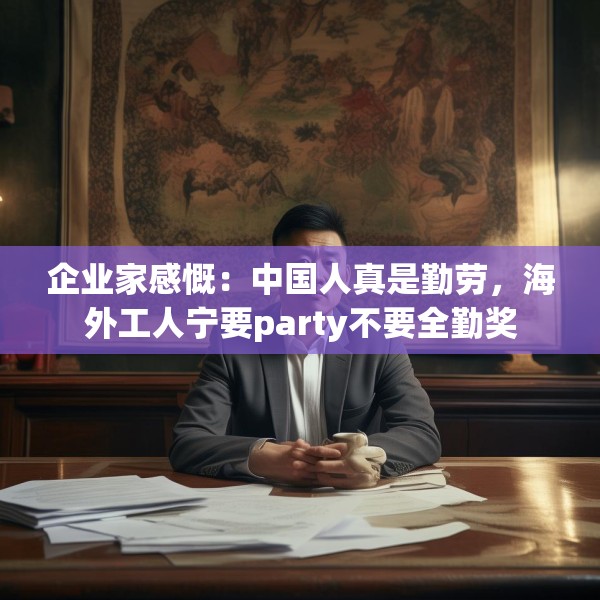 企业家感慨：中国人真是勤劳，海外工人宁要party不要全勤奖